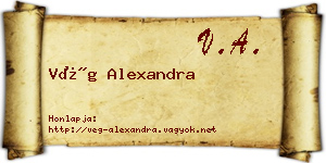 Vég Alexandra névjegykártya