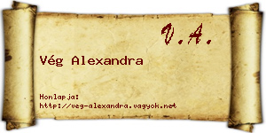 Vég Alexandra névjegykártya